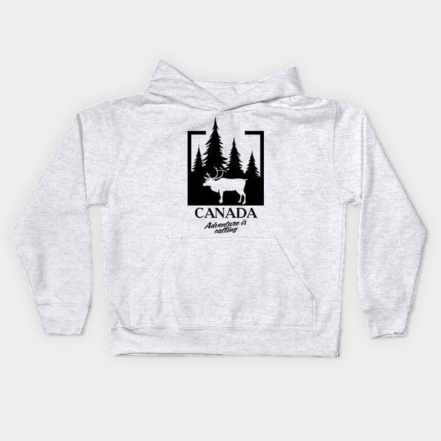 Canada - Adventure is Calling Kids Hoodie by ARHEstore